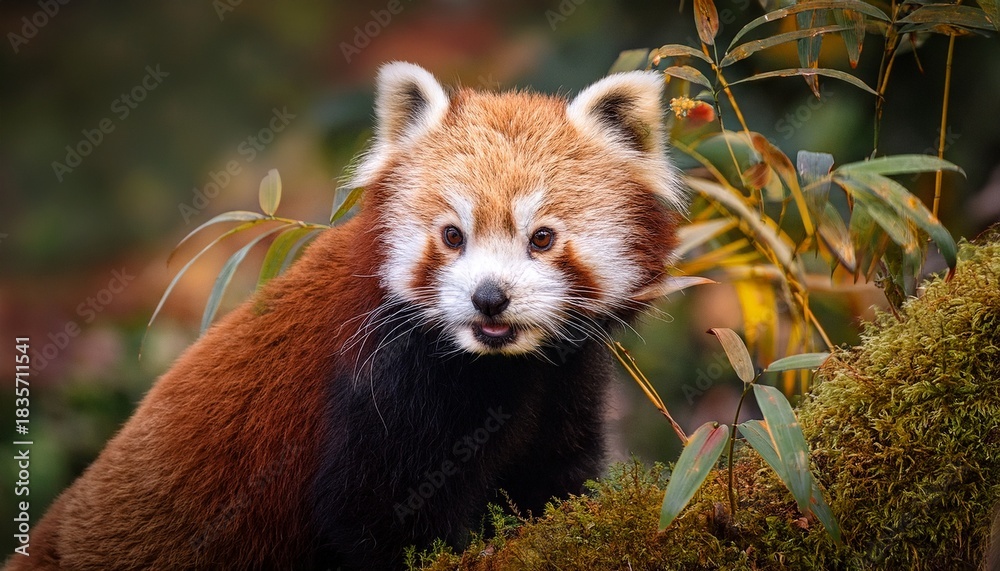 Obraz premium red panda in the forest
