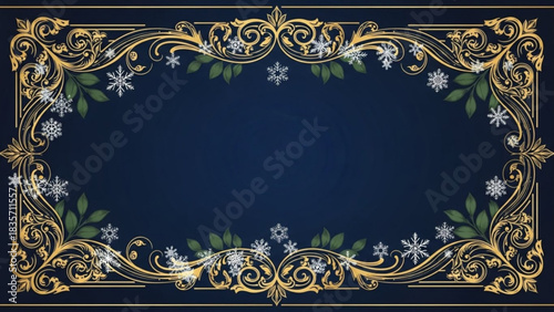 Elegant floral snowflake created with generated ai