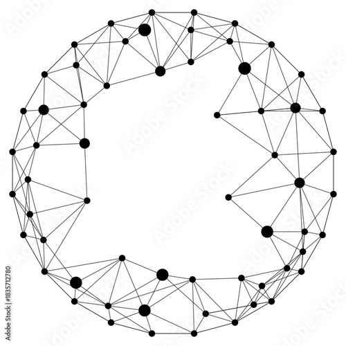 Abstract Geometric Network Circle  Technology Concept