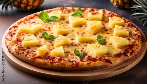cheesy hawaiian pineapple pizza delight