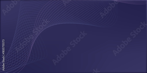 glowing blue wavy lines on abstract technology dark blue background. digital hi tech vector illustration with particle striped wave lines.eps