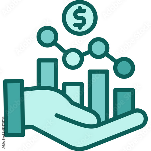 Financial Decline solid icon