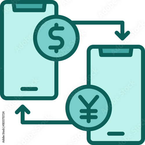 Money Transfer solid icon