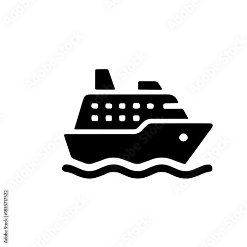 Holiday  Vacation, Travel, Beach,  icon black and white vector design