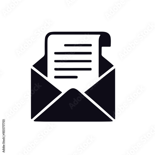Mailing icon black and white vector design 