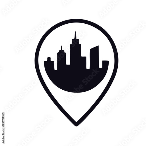 map icon black and white vector design 