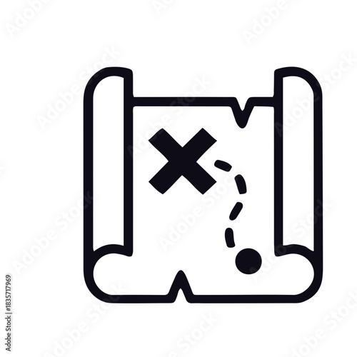 map icon black and white vector design 