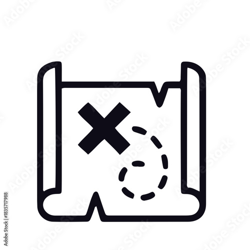 map icon black and white vector design 