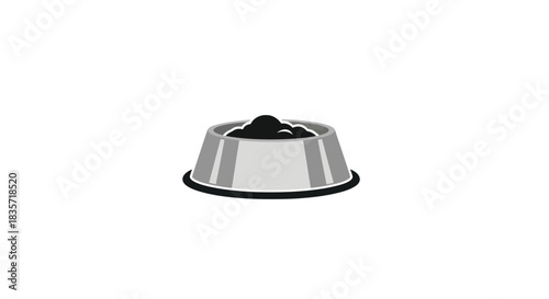 Filled metal pet bowl