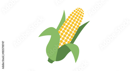 Simple corn on the cob icon