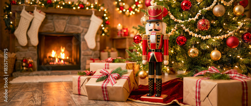 Christmas tree radiates warmth in cozy living room