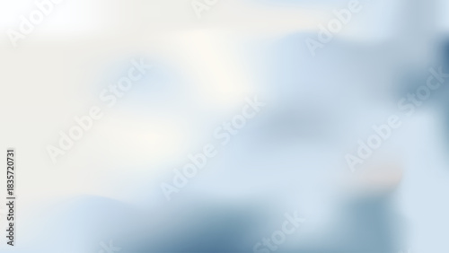 Abstract blurred white blue Cloud Dancer trend color gradient blur background. textured backdrop. Luxury template. Digital screen. Premium banner. Tech pop art card. Cover design. Layout. Copy space.