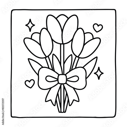 Bold and Easy Valentine's Day Coloring Page for Kids and Adults, Cozy Love Coloring Page, Cute and Cozy, Bold and Easy, Fun Romantic, Hygge-Inspired Designs, Valentine's Day, Self-love, Victor art.