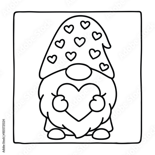 Bold and Easy Valentine's Day Coloring Page for Kids and Adults, Cozy Love Coloring Page, Cute and Cozy, Bold and Easy, Fun Romantic, Hygge-Inspired Designs, Valentine's Day, Self-love, Victor art.