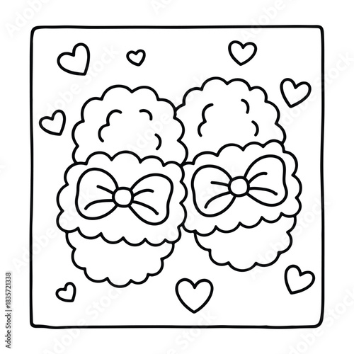 Bold and Easy Valentine's Day Coloring Page for Kids and Adults, Cozy Love Coloring Page, Cute and Cozy, Bold and Easy, Fun Romantic, Hygge-Inspired Designs, Valentine's Day, Self-love, Victor art.