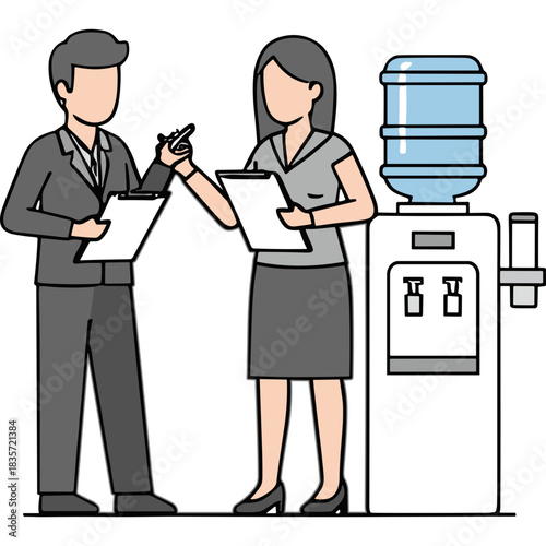 business man and woman