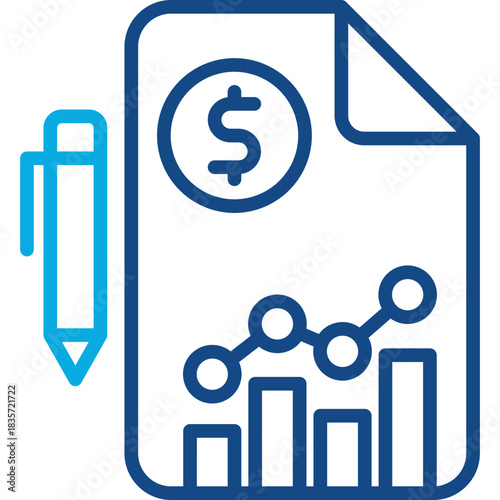 Financial Report line color icon