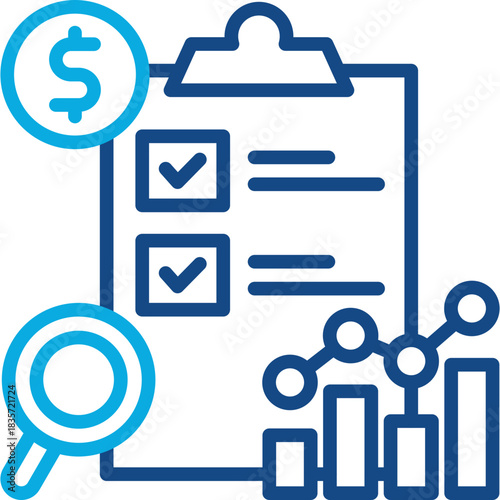 Investment Checklist line color icon