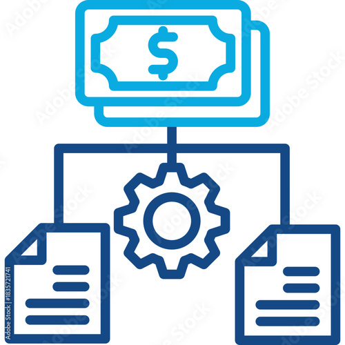 Financial Hierarchy line color icon