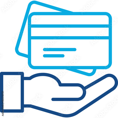 Credit Card line color icon