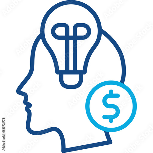 Business Idea line color icon