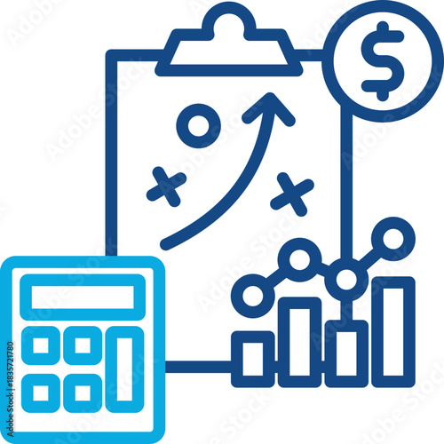 Investment Planning line color icon