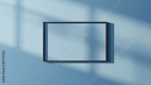Empty Lightbox on the wall. Template for your Design