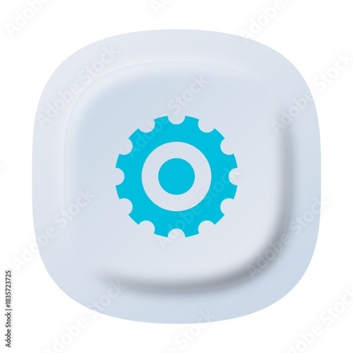 Settings Gear Icon – Flat Vector Design
