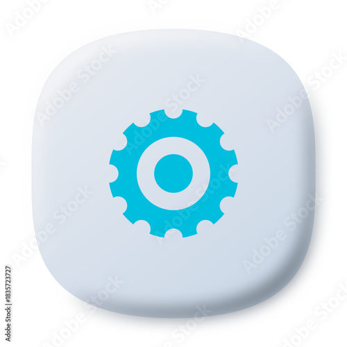 Cogwheel Icon – Gear Button for Mobile UI

