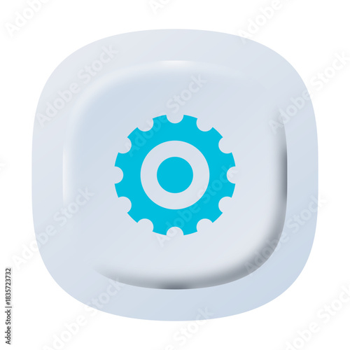 Flat Gear Symbol – UI/UX Design Element
