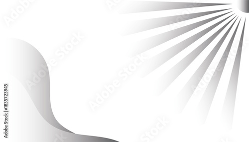 Minimalist Gray Sunray Abstract Background Design