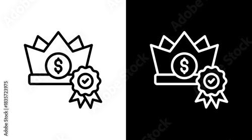 Royalty With Icon Set Design