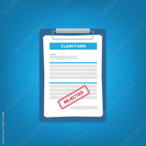 Rejected claim form