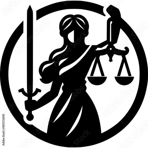 Lady Justice Vector Icon