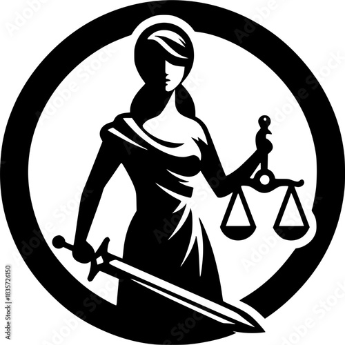 Lady Justice Vector Icon