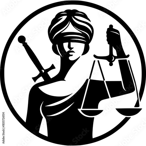 Lady Justice Vector Icon