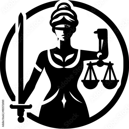 Lady Justice Vector Icon