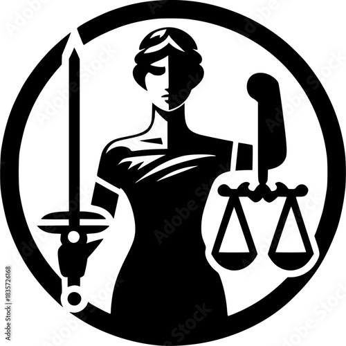 Lady Justice Vector Icon