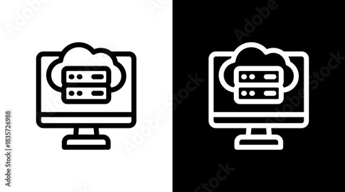 Online Database With Icon Set Design