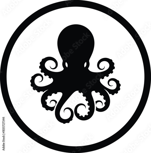octopus silhouette vector