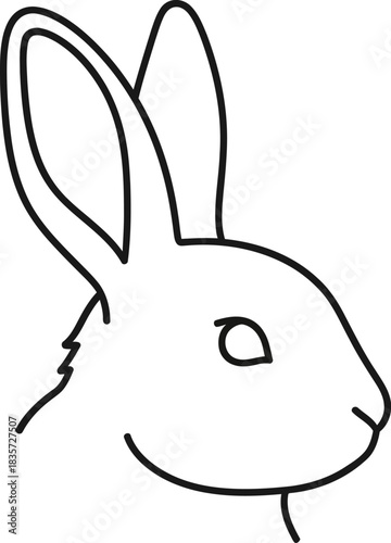 rabbit head vector
