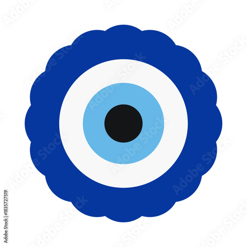 Scalloped Nazar Evil Eye Protection Symbol