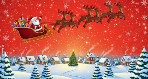 christmas background with snowflakes