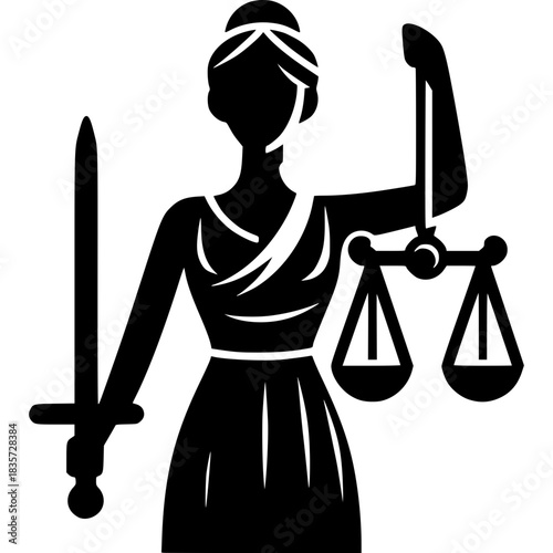 Lady Justice Icon Vector