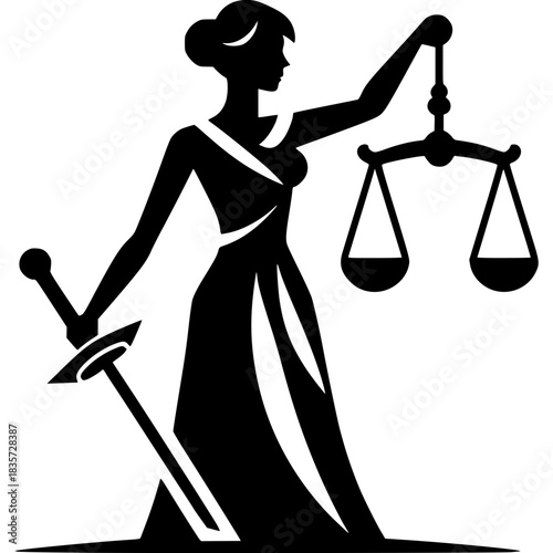 Lady Justice Icon Vector