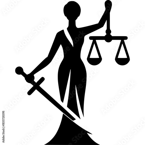 Lady Justice Icon Vector