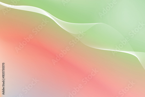 abstract gradient pastel background with wave line decoration