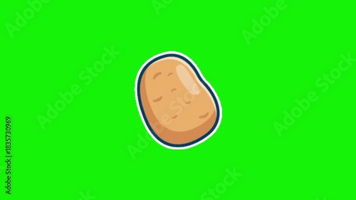 Potato with green screen