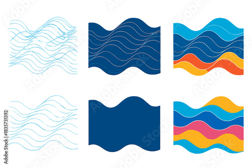 Oceanic Time Waveforms. Abstract representation of oceanic time and movement — plankton trajectories forming elegant wave lattice,