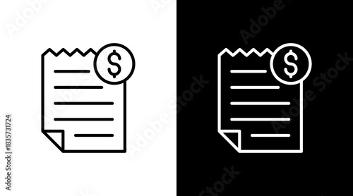 Invoice With Icon Set Design
